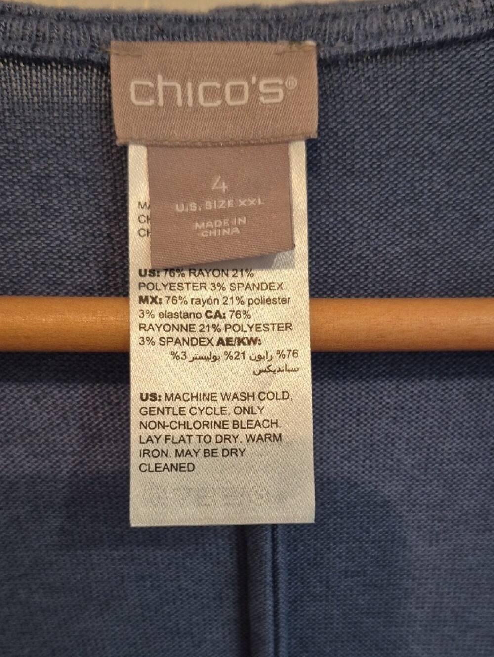 Chico's Dusty Blue Soft Lightweight Front-Tie Cardigan Or Shrug - Picture 2 of 6